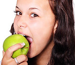 Is Bicycling Good Exercise - girl eating apple