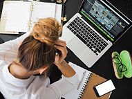 Can Stress Affect Diabetes - Stressed with computer