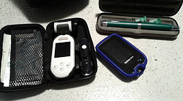 What is National Diabetes Awareness Month - glucose testing supplies and pen needle for insulin injections