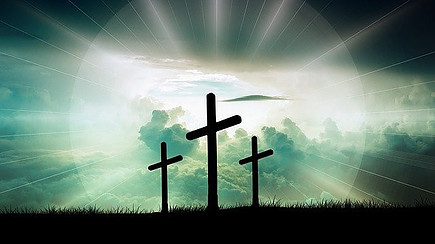 Easter 3 crosses on hill